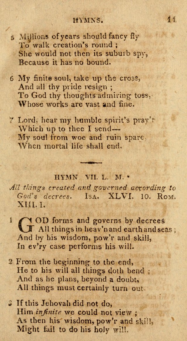 The Gospel Hymn Book: being a selection of hymns, composed by different authors designed for the use of the church universal and adapted to public and private devotion page 11