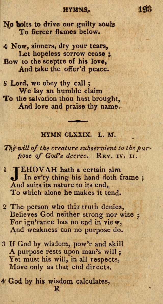 The Gospel Hymn Book: being a selection of hymns, composed by different authors designed for the use of the church universal and adapted to public and private devotion page 195