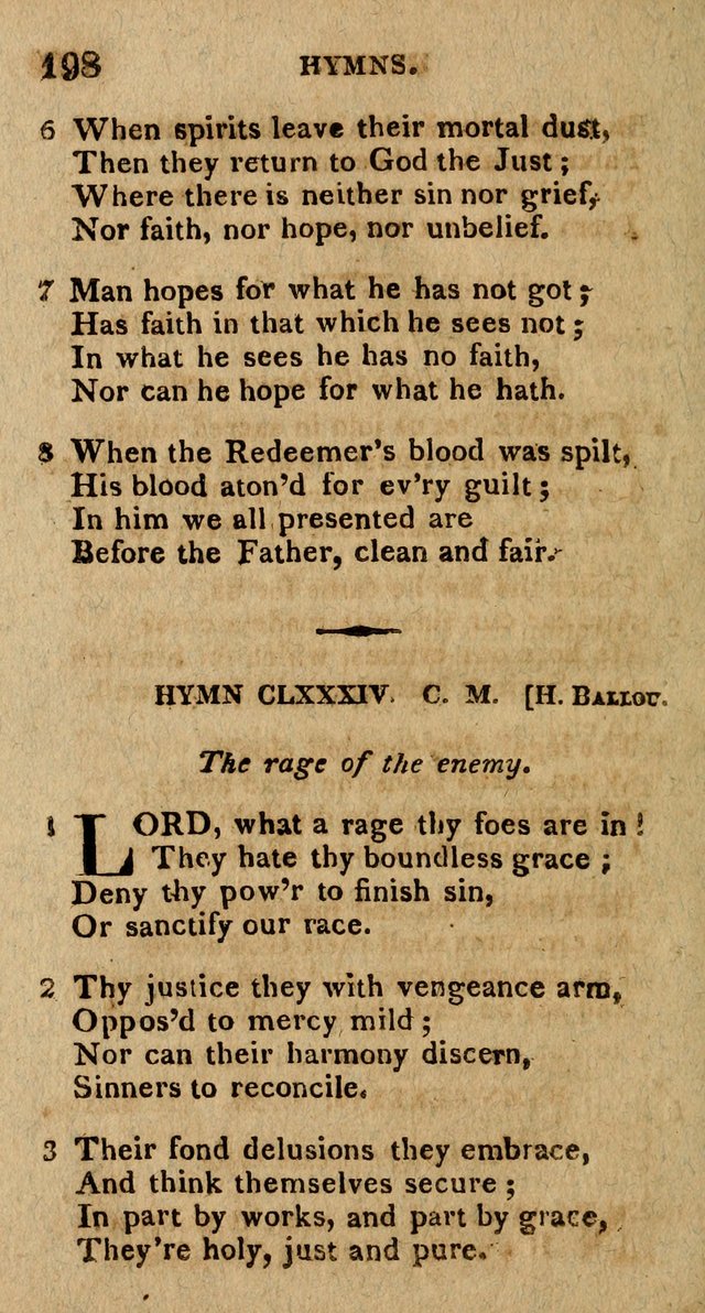 The Gospel Hymn Book: being a selection of hymns, composed by different authors designed for the use of the church universal and adapted to public and private devotion page 200