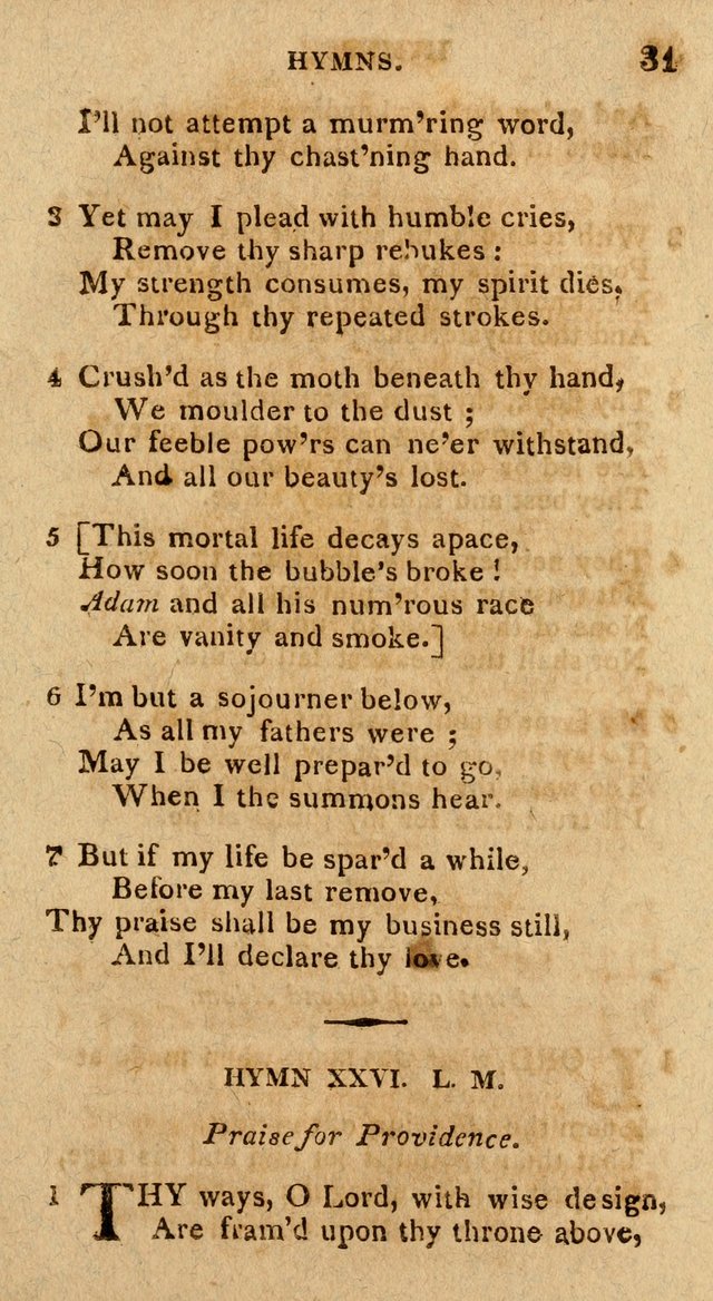 The Gospel Hymn Book: being a selection of hymns, composed by different authors designed for the use of the church universal and adapted to public and private devotion page 31