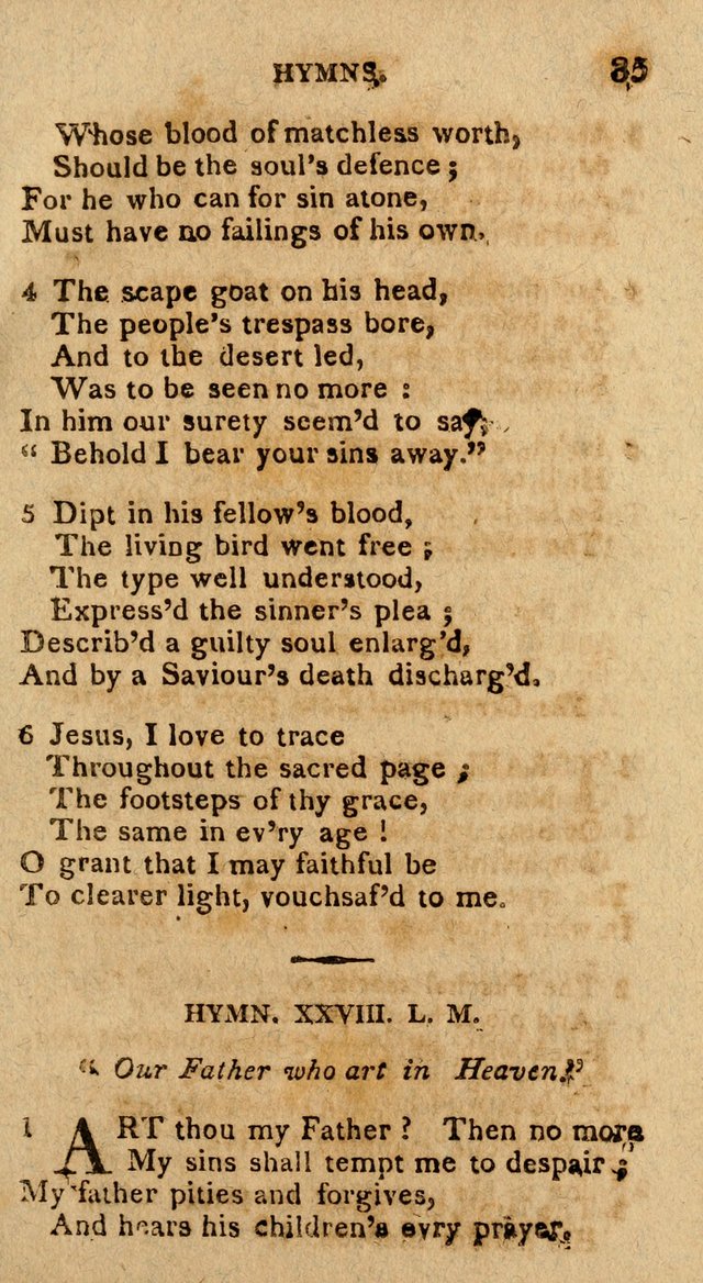 The Gospel Hymn Book: being a selection of hymns, composed by different authors designed for the use of the church universal and adapted to public and private devotion page 35