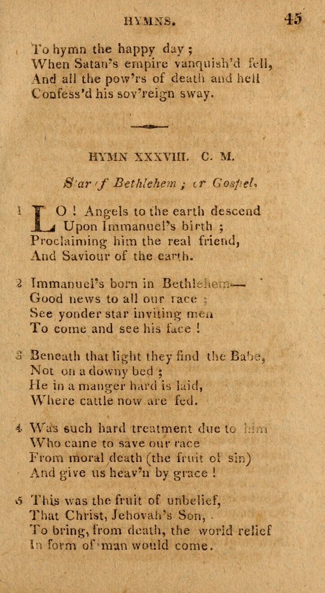 The Gospel Hymn Book: being a selection of hymns, composed by different authors designed for the use of the church universal and adapted to public and private devotion page 45