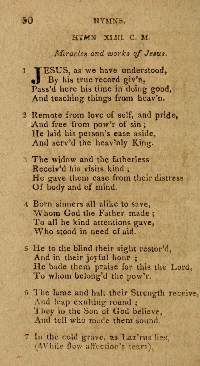 The Gospel Hymn Book: being a selection of hymns, composed by different authors designed for the use of the church universal and adapted to public and private devotion page 50