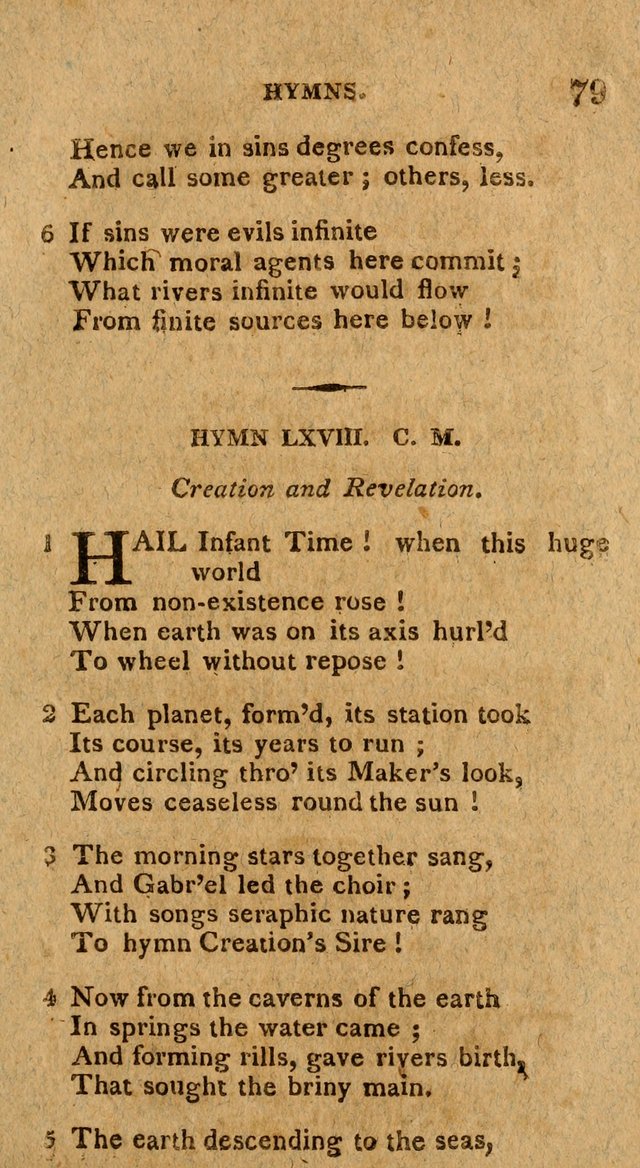 The Gospel Hymn Book: being a selection of hymns, composed by different authors designed for the use of the church universal and adapted to public and private devotion page 79