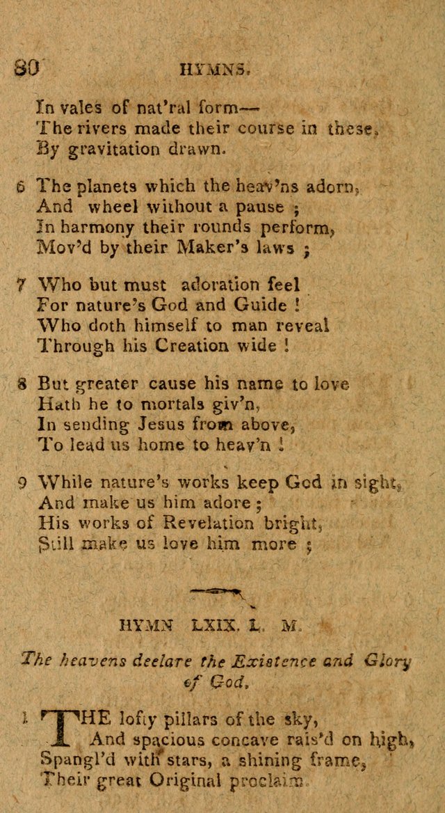 The Gospel Hymn Book: being a selection of hymns, composed by different authors designed for the use of the church universal and adapted to public and private devotion page 80