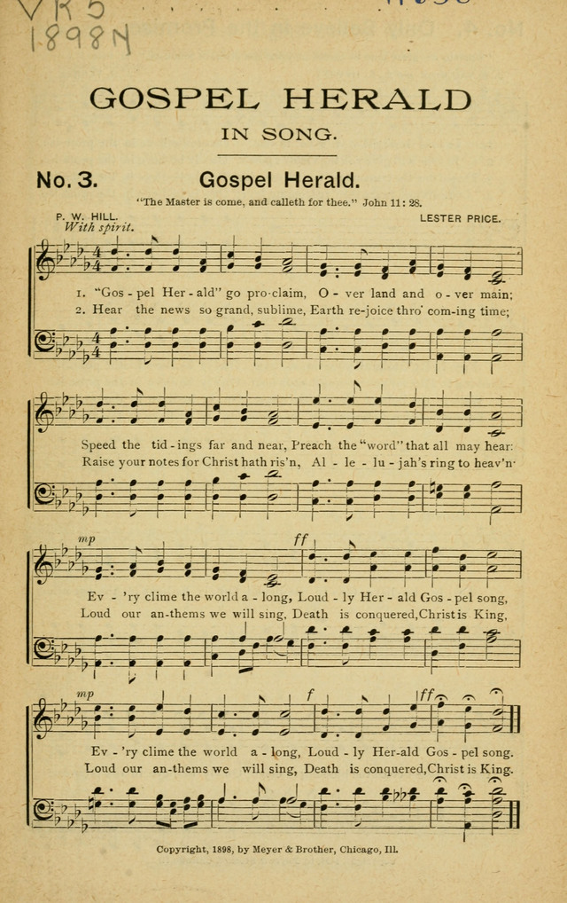 Gospel Herald in Song page 1