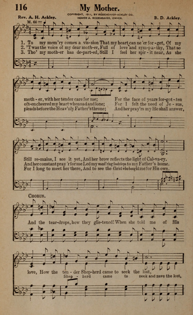 Gospel Hymns and Songs: for the Church, Sunday School and Evangelistic Services page 116