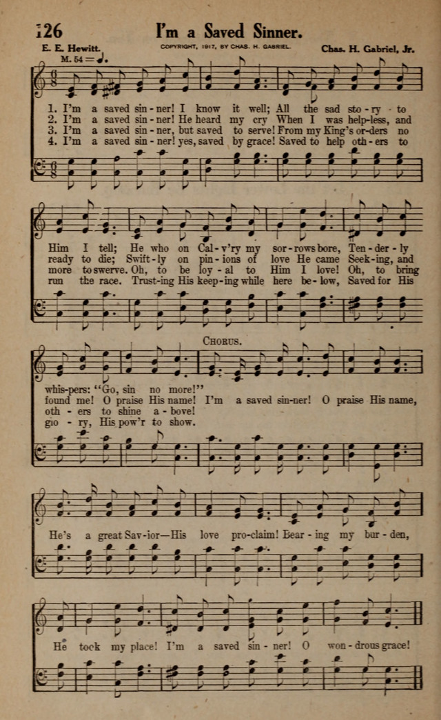 Gospel Hymns and Songs: for the Church, Sunday School and Evangelistic Services page 126