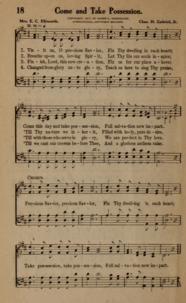 Gospel Hymns and Songs: for the Church, Sunday School and Evangelistic Services page 18