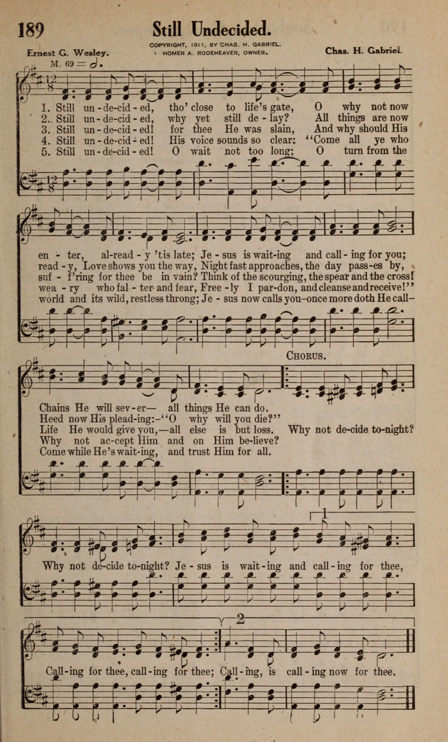 Gospel Hymns and Songs: for the Church, Sunday School and Evangelistic Services page 195