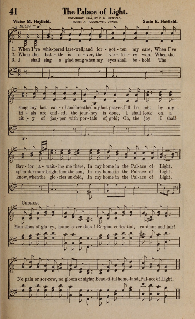 Gospel Hymns and Songs: for the Church, Sunday School and Evangelistic Services page 41