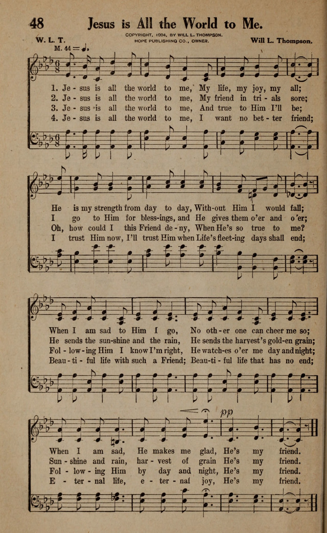 Gospel Hymns and Songs: for the Church, Sunday School and Evangelistic Services page 48