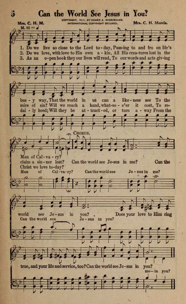 Gospel Hymns and Songs: for the Church, Sunday School and Evangelistic Services page 5