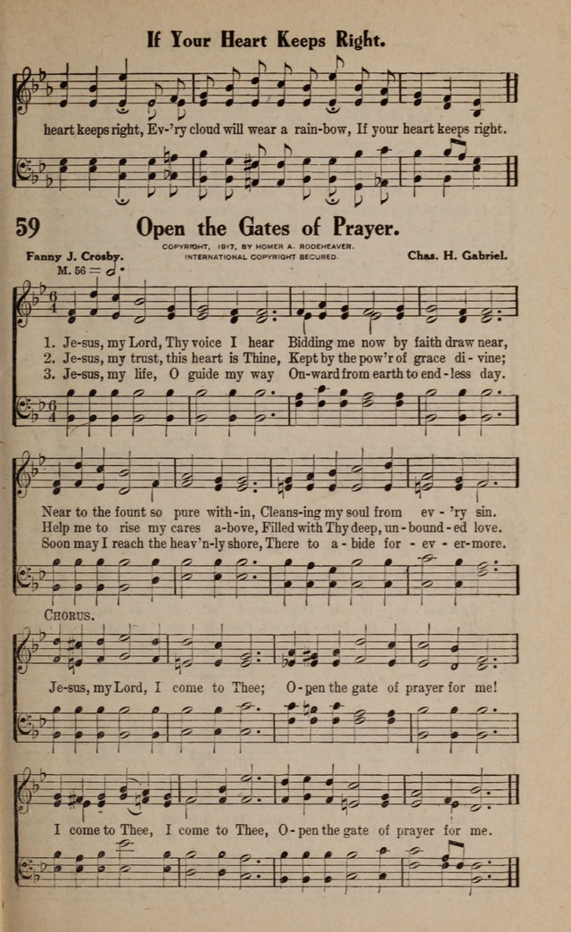 Gospel Hymns and Songs: for the Church, Sunday School and Evangelistic Services page 59