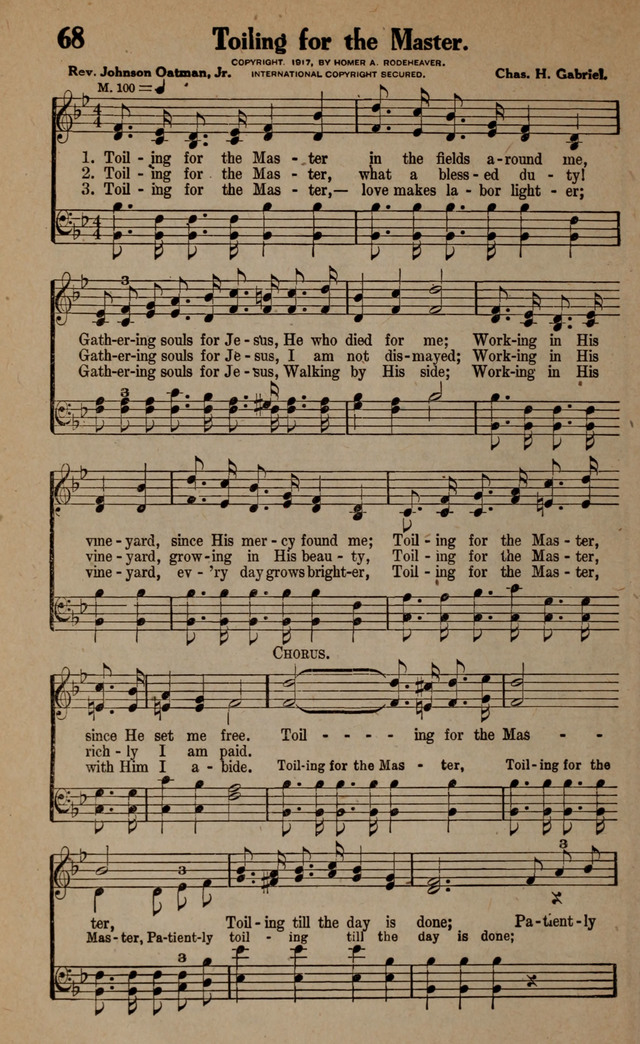 Gospel Hymns and Songs: for the Church, Sunday School and Evangelistic Services page 68