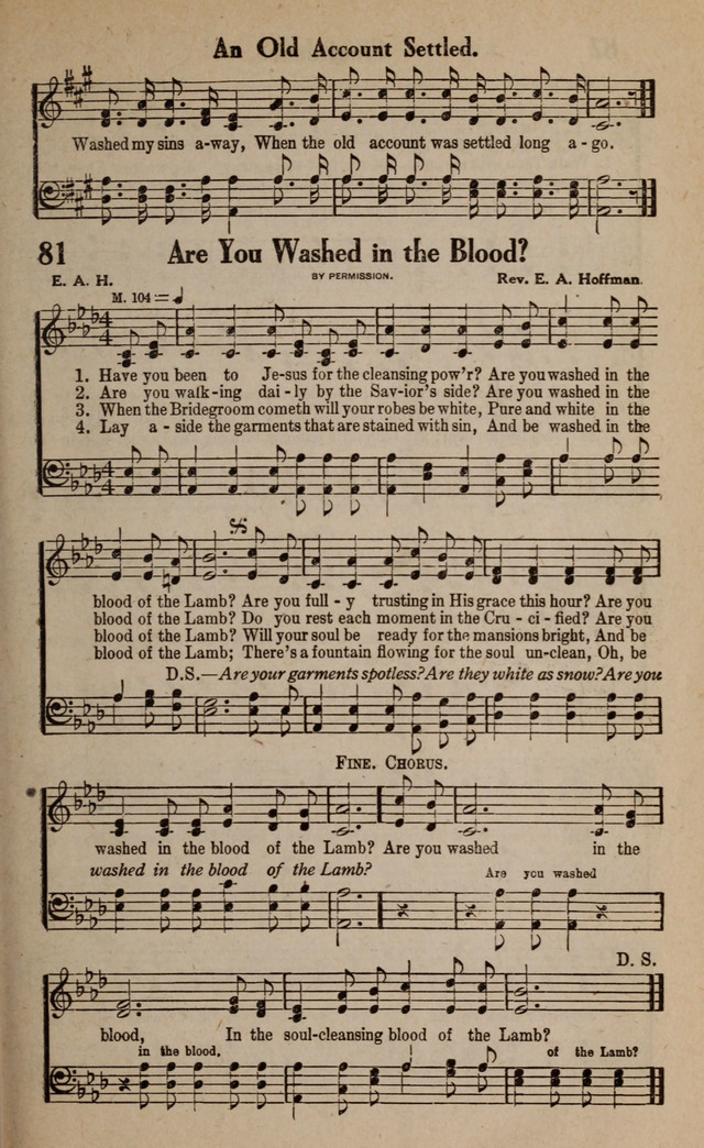 Gospel Hymns and Songs: for the Church, Sunday School and Evangelistic Services page 81