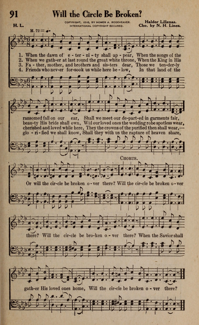 Gospel Hymns and Songs: for the Church, Sunday School and Evangelistic Services page 91