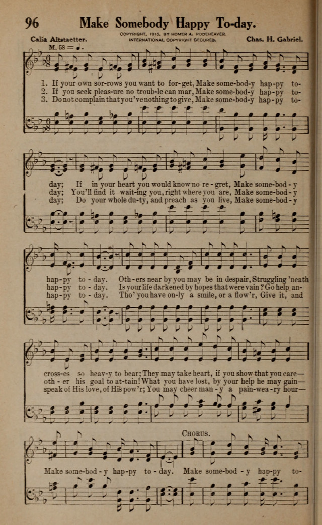 Gospel Hymns and Songs: for the Church, Sunday School and Evangelistic Services page 96