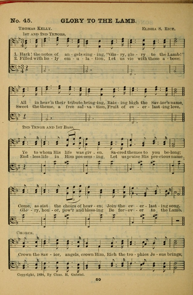 Gospel Hymn Selections for Male Voices: for use in colleges, Y.M.C.A.