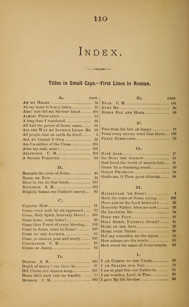 Gospel Hymns and Sacred Songs: as used by them in gospel meetings page 110