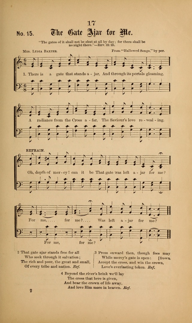 Gospel Hymns and Sacred Songs: as used by them in gospel meetings page 17