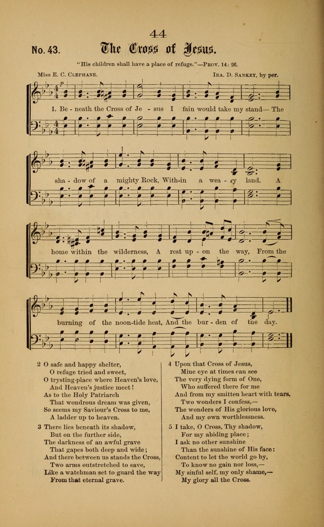 Gospel Hymns and Sacred Songs: as used by them in gospel meetings page 44