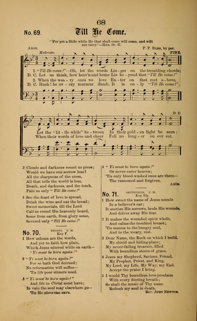 Gospel Hymns and Sacred Songs: as used by them in gospel meetings page 68