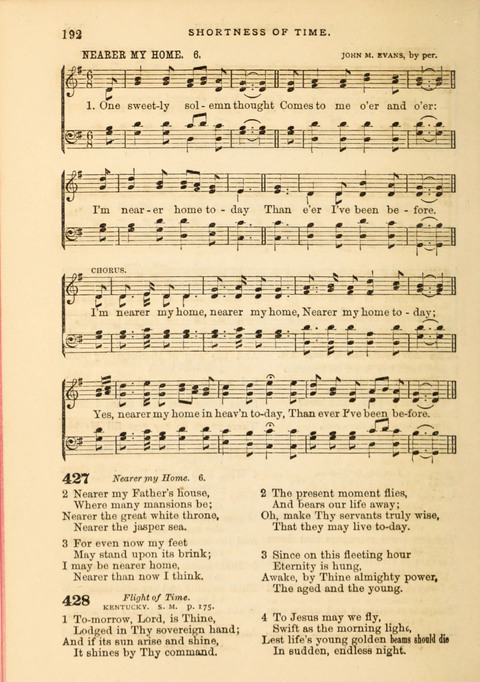 Gospel Hymn and Tune Book: a choice collection of Hymns and Music, old and new, for use in Prayer Meetings, Family Circles, and Church Service page 190