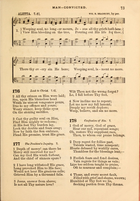 Gospel Hymn and Tune Book: a choice collection of Hymns and Music, old and new, for use in Prayer Meetings, Family Circles, and Church Service page 71