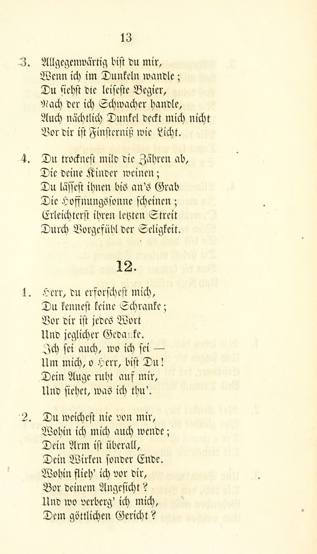 Gesänge für Israelit. Reform Gemeinden: aus verschiedenen Liedersammlungen zusammengetragen (Neue vermehrte  Aufl.) page 13
