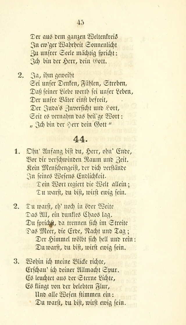 Gesänge für Israelit. Reform Gemeinden: aus verschiedenen Liedersammlungen zusammengetragen (Neue vermehrte  Aufl.) page 45