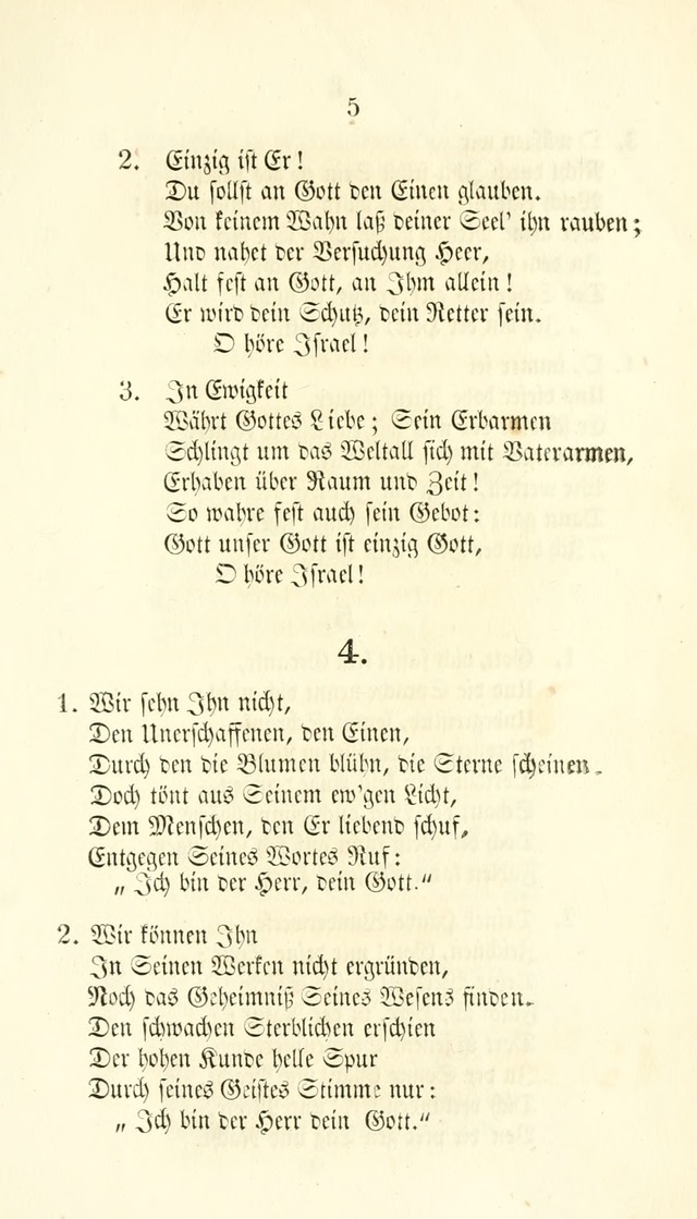 Gesänge für Israelit. Reform Gemeinden: aus verschiedenen Liedersammlungen zusammengetragen (Neue vermehrte  Aufl.) page 5