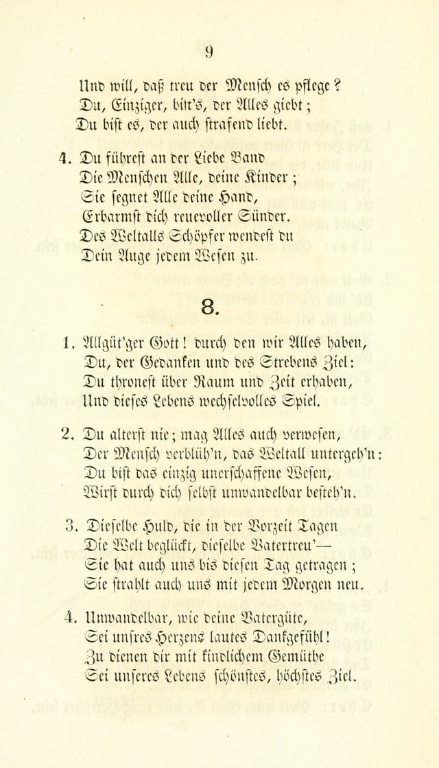Gesänge für Israelit. Reform Gemeinden: aus verschiedenen Liedersammlungen zusammengetragen (Neue vermehrte  Aufl.) page 9