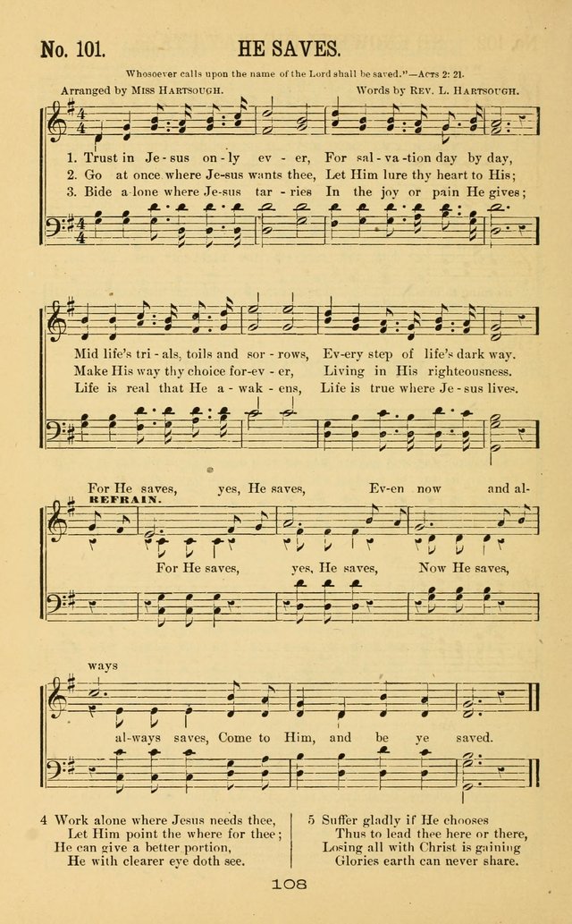 Great Joy!: a new and favorite collection of hymns and music, for gospel meetings, prayer, temperance, and camp meetings, and Sunday schools page 106