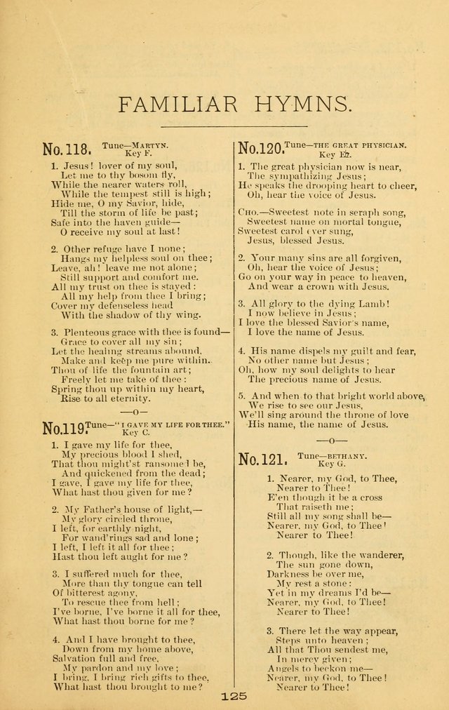 Great Joy!: a new and favorite collection of hymns and music, for gospel meetings, prayer, temperance, and camp meetings, and Sunday schools page 123