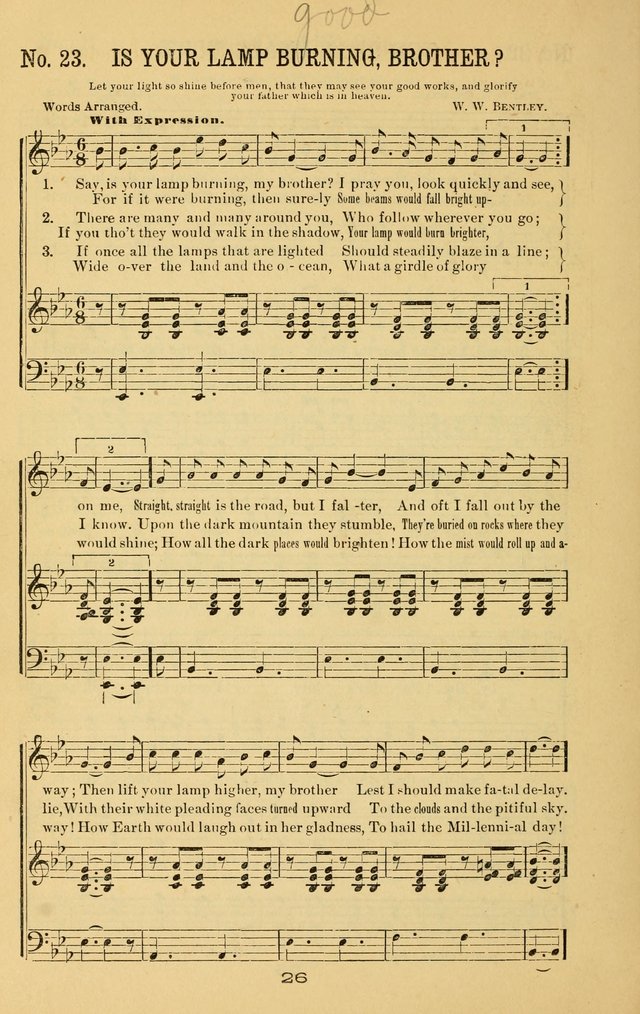 Great Joy!: a new and favorite collection of hymns and music, for gospel meetings, prayer, temperance, and camp meetings, and Sunday schools page 24