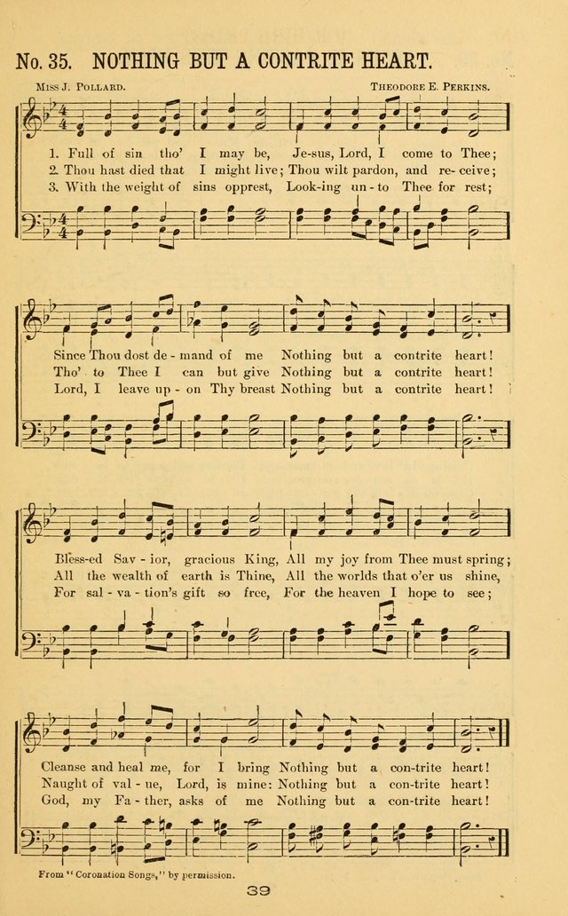 Great Joy!: a new and favorite collection of hymns and music, for gospel meetings, prayer, temperance, and camp meetings, and Sunday schools page 37