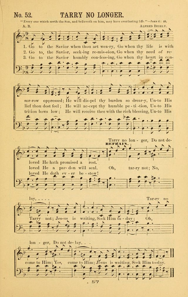 Great Joy!: a new and favorite collection of hymns and music, for gospel meetings, prayer, temperance, and camp meetings, and Sunday schools page 55