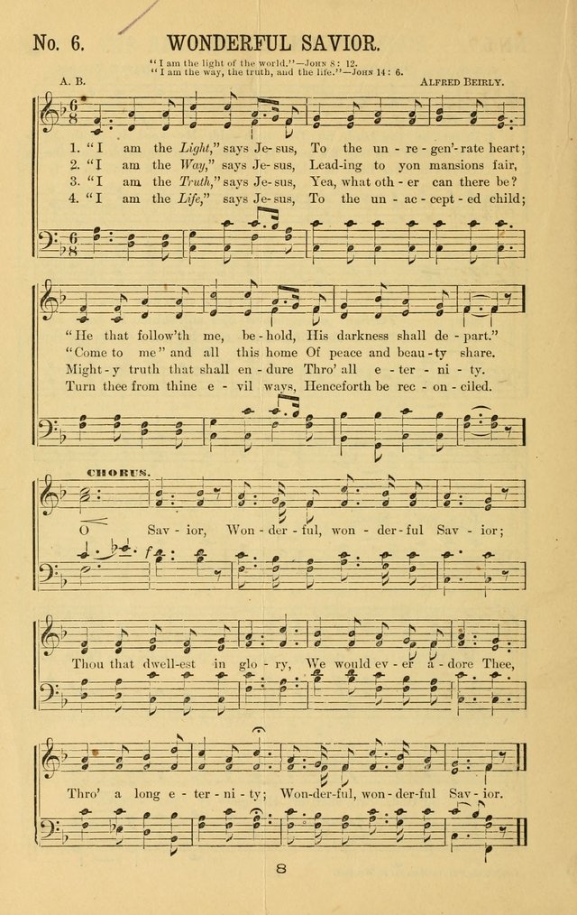 Great Joy!: a new and favorite collection of hymns and music, for gospel meetings, prayer, temperance, and camp meetings, and Sunday schools page 6