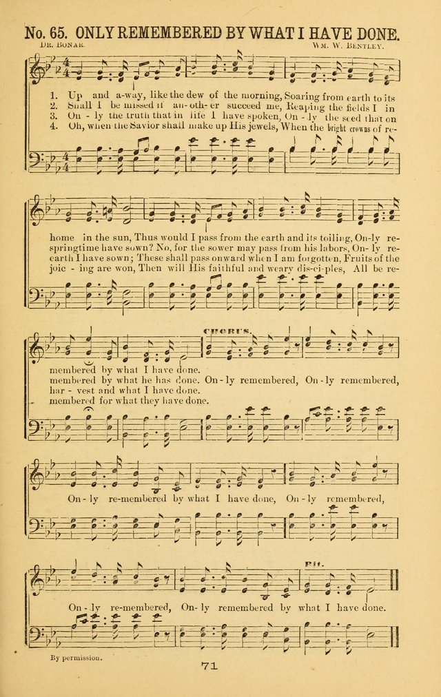 Great Joy!: a new and favorite collection of hymns and music, for gospel meetings, prayer, temperance, and camp meetings, and Sunday schools page 69