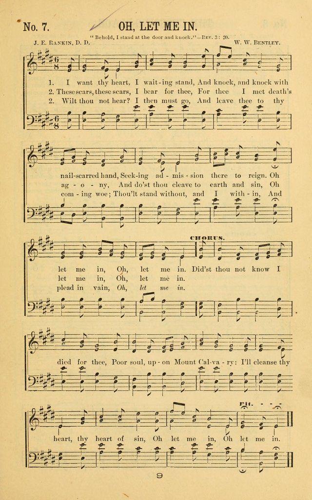 Great Joy!: a new and favorite collection of hymns and music, for gospel meetings, prayer, temperance, and camp meetings, and Sunday schools page 7