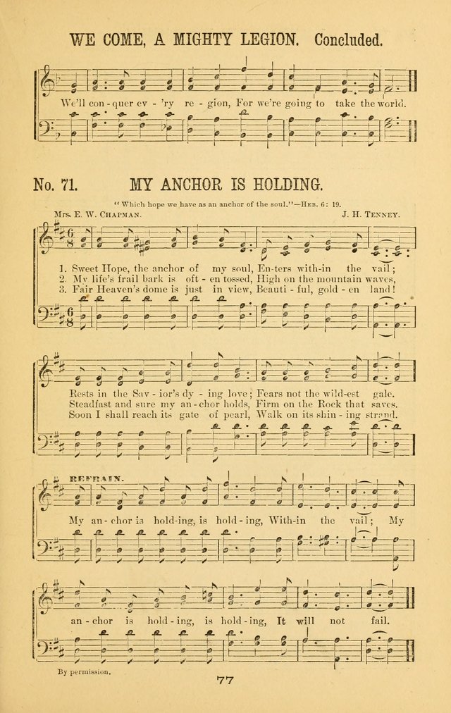 Great Joy!: a new and favorite collection of hymns and music, for gospel meetings, prayer, temperance, and camp meetings, and Sunday schools page 75