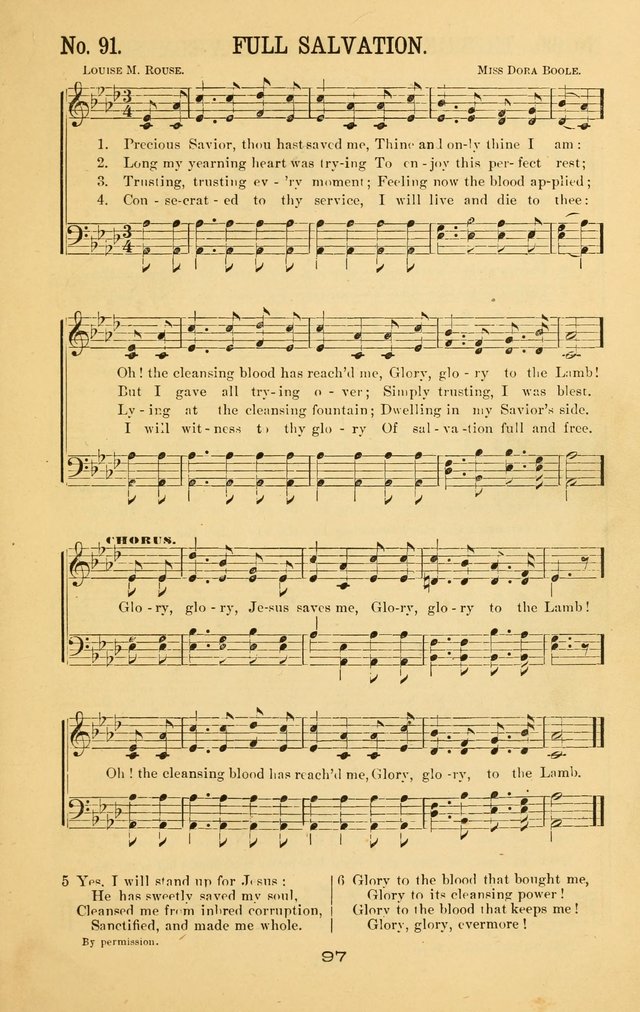 Great Joy!: a new and favorite collection of hymns and music, for gospel meetings, prayer, temperance, and camp meetings, and Sunday schools page 95