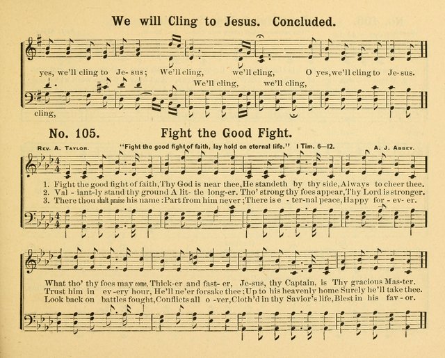 Gathered Jewels: a collection of Sunday School hymns and tunes by a selected corps of authors of great prominence; this book contains a department of christian heart songs especially prepared for youn page 105