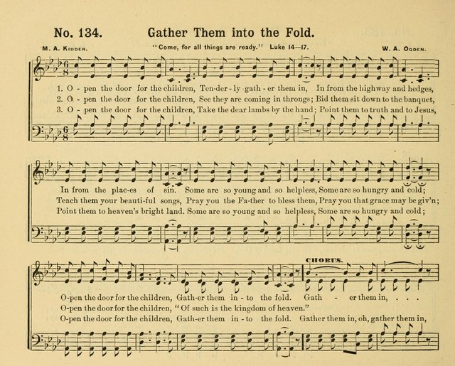 Gathered Jewels: a collection of Sunday School hymns and tunes by a selected corps of authors of great prominence; this book contains a department of christian heart songs especially prepared for youn page 134