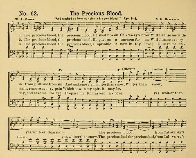 Gathered Jewels: a collection of Sunday School hymns and tunes by a selected corps of authors of great prominence; this book contains a department of christian heart songs especially prepared for youn page 62