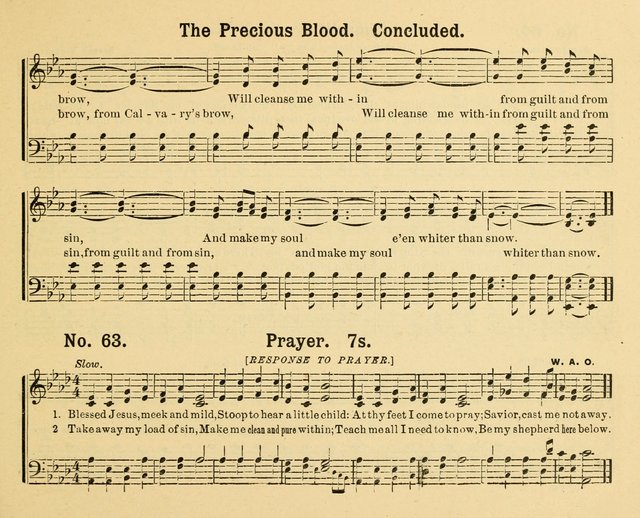 Gathered Jewels: a collection of Sunday School hymns and tunes by a selected corps of authors of great prominence; this book contains a department of christian heart songs especially prepared for youn page 63