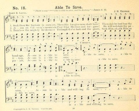 Gathered Jewels No. 2: a collection of Sunday school hymns and tunes by our best composers especially adapted to the international sunday school lessons page 20