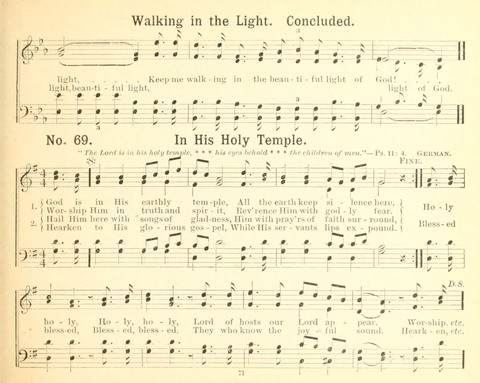 Gathered Jewels No. 2: a collection of Sunday school hymns and tunes by our best composers especially adapted to the international sunday school lessons page 71