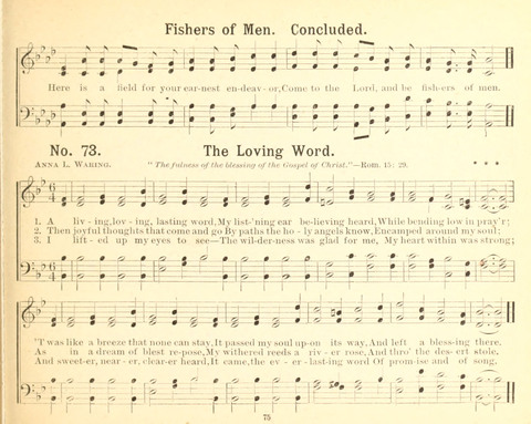 Gathered Jewels No. 2: a collection of Sunday school hymns and tunes by our best composers especially adapted to the international sunday school lessons page 75